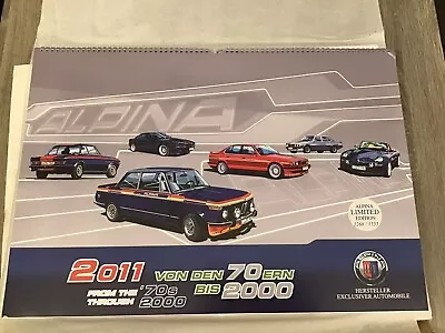 Gen BMW Alpina 1970s 2000s Giant Wall Calendar Various Models Mint Cond Ltd Edtn • £49.99