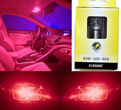 Flosser LED BA15s R5W 1W Red One Bulb Interior Map Light Replacement Stock Fit • $24.36