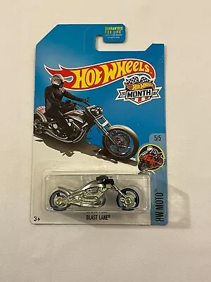 Silver BLAST LANE Motorcycle - 2018 Hot Wheels Die Cast Vehicle - Mint On Card • $4