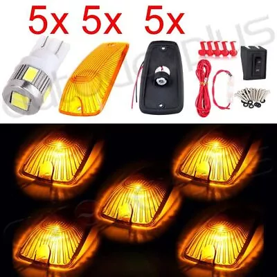 5X Amber Cab Marker Clearance Light Lamp Ultra White 5730 LED Wiring Kit For GMC • $22.62