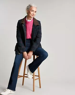 £47 • Buy Joules Womens Fieldcoat Tweed Jacket - Navy Blake Tweed - 8