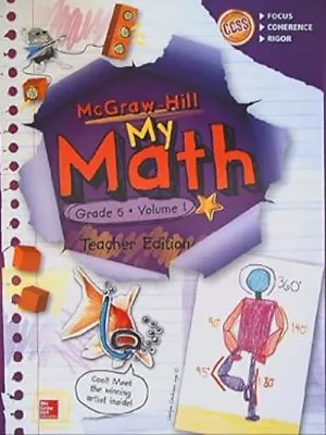 McGraw-Hill My Math Grade5 Volume 1 Teacher Edition CCSS Commo • $51.81