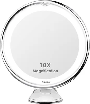 Auxmir 10X Magnifying Lighted Makeup Mirror Tabletop Vanity Mirror With Daylig • £15.99