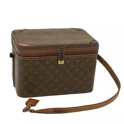 £342.48 • Buy LOUIS VUITTON Monogram Train Case Cosmetic Pouch M23820 No.198 LV Auth Am4104