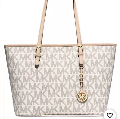 Michael Kors Jet Set Signature Monogram Tote / Handbag • $149.99