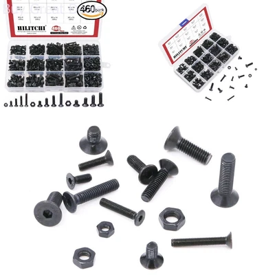 £21.57 • Buy Hilitchi 460-Pcs M3 M4 M5 Hex Socket Flat Head Countersunk Bolts Screw Nut