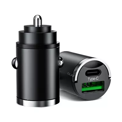 USB + TYPE C Fast Car Charger Cigarette Dual Socket Adapter For IPhone Samsung • £6.99