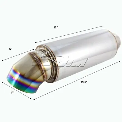 4  Cutter Knife Rainbow Tip Stainless Weld-on Muffler 2.5  Inlet Universal 2 • $38.88