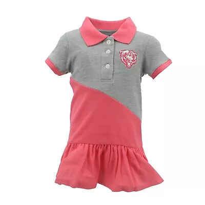 $12.71 • Buy Chicago Bears NFL Infant Toddler Girls Pink Polo Cheerleader Dress Outfit New
