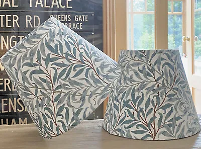 New Handmade William Morris Willow Bough Fabric Lampshade Green Drum Or Tapered • £58
