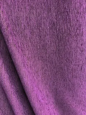 PURPLE Solid Chenille Velvet Upholstery Drapery Fabric (58 In.) Sold By The Yard • $19.99