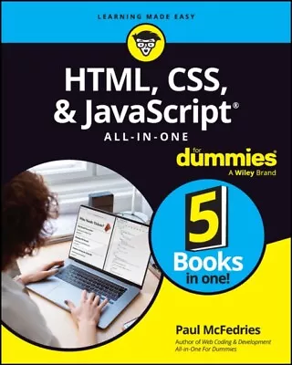 HTML CSS & JavaScript All-in-One For Dummies.  By Paul McFedries (Paperback) • £26.76
