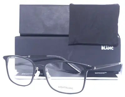 New Mont Blanc Mb 0196ok 004 Titanium Matte Black Authentic Eyeglasses 55-18 • $140