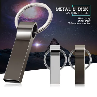 £4.79 • Buy 2TB 64/128/256GB/512GB 1TB USB 3.0 Flash Drive Thumb Stick Metal Memory Key Ring