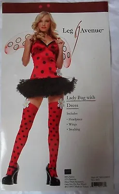 New Ladybird Lady Bug Tutu Dress Wings Stockings Leg Avenue 10 12 • £29.99