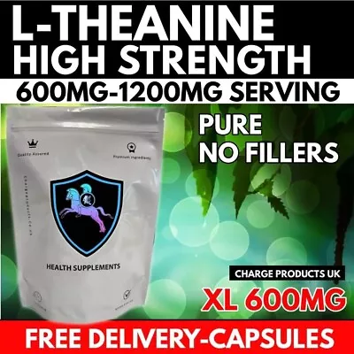 L-Theanine  600mg 90 Capsules High Strength Stress Memory Relaxation • £10.95