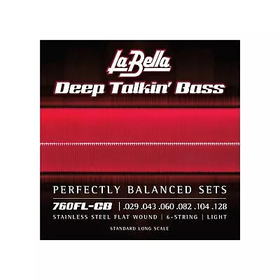 La Bella 760FL-CB Deep Talkin' Bass Stainless Steel Flat Wound Light  • $112.18