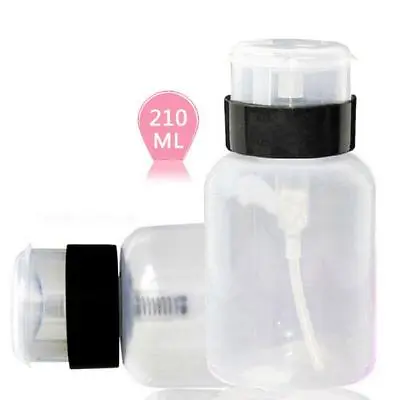 £3.59 • Buy Empty Clear Nail Art Pump Dispenser Acetone Polish Remover Alcohol Bottle SH
