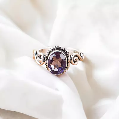 Iolite Natural Gemstone Ring For Women 925 Sterling Silver Cute Gift • $17.49