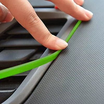 Universal Car Interior Accessories Green Strip Door Edge Panel Gap Trims Decor  • $8.65