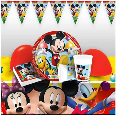 Mickey Mouse Party Tableware/Decorations Plates Napkins Cups Tablecloth Disney • $1.23