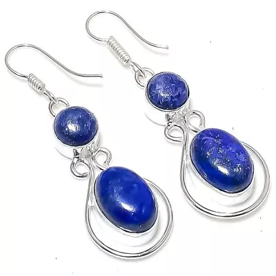 Lapis Lazuli Gemstone Handmade 925 Sterling Silver Jewelry Earring 2.05  • $10.44