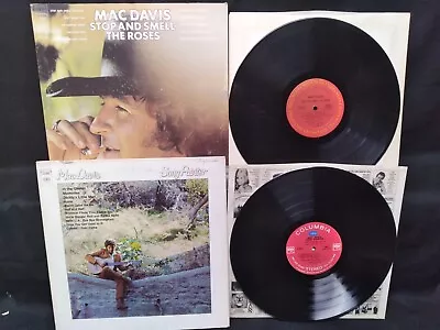 Mac Davis Song Painter / Stop And Smell The Roses Vinyl LP Records Lot Of 2 1970 • $19