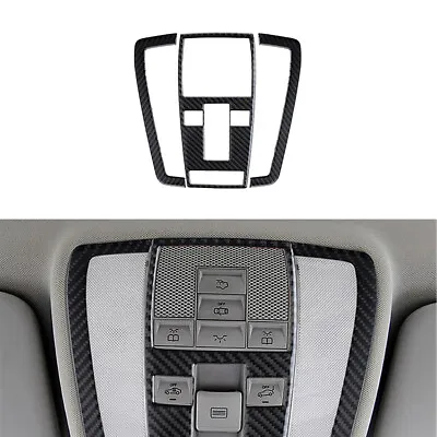 3X Carbon Fiber Reading Light Frame Cover For Mercedes-Benz C E Class W204 W212 • $22.74