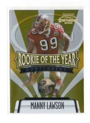 2006 Playoff Contenders Manny Lawson RC ROY Contenders Gold SSP /250 #22 49ers • $2.49