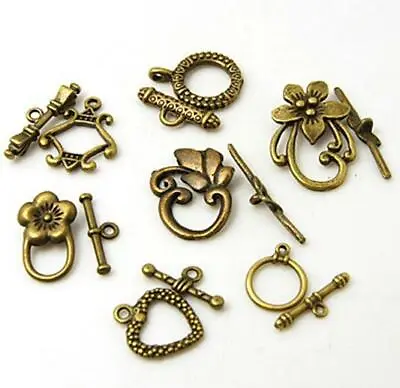 10 X TOGGLE CLASPS MIXED STYLE TOP QUALITY TIBETAN BRONZE    AE5 • £2.49