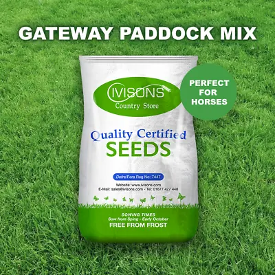5 Kg Ivisons HORSE PONY GATEWAY REPAIR PADDOCK OVER SEED PASTURES GRASS SEED  • £30.99