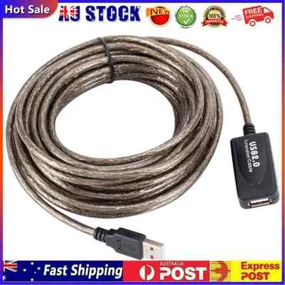 $16.98 • Buy 10m Active USB 2.0 Extension Repeater Cable A Male To A Female Extender Cord AU