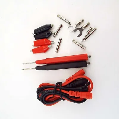 Universal Needle Tip Probe Test Cable Lead Alligator Clip Pen Kit For Multimeter • £3.95