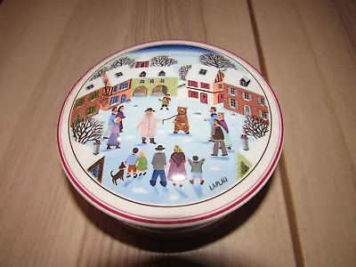 Villeroy & Boch Naif Laplau Man & Dancing Bear Large 5  Porcelain Trinket Box • $20