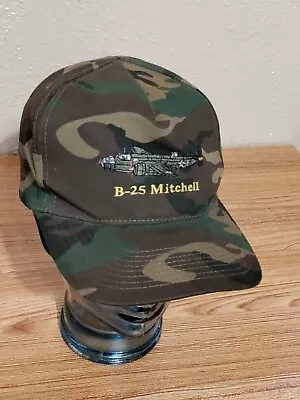 B-25 Mitchell Camo Hat Embroidered Snapback Adjustable  • $17.46