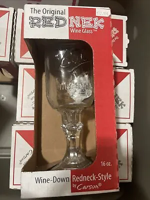 Carson Rednek Redneck Mason Jar Wine Glass Clear 16oz Ball Novelty Cocktail New • $18.99