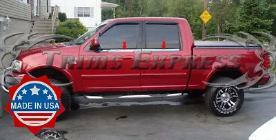 1997-2003 Ford F-150 Crew Cab 4Pc Window Sill Trim Stainless Steel Overlay • $99.99