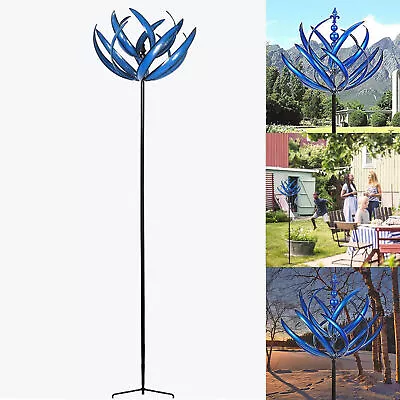 Outdoor Yard Magical Kinetic Windmill Sculptures Metal Wind Powered Spinner GIFT • £12.69