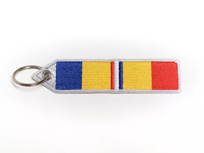 COMBAT ACTION RIBBON USMC & USN Embroidered Fabric Double Sided Keychain 1PC • $10.95