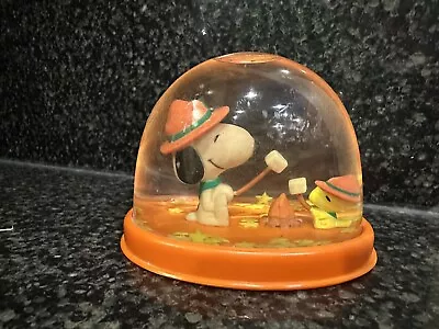 Vintage Peanuts Snoopy Woodstock Beagle Scout Snow Globe Butterfly Originals • $9.99