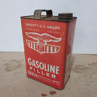 Vintage Eagle Metal 1 Gallon Gas Can Pull Out Spout 1011 Rectangular  • $11.60