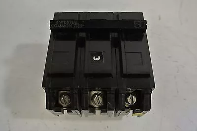 GE THQL32050 3 Pole 50 Amp 240 VAC Circuit Breaker • $30