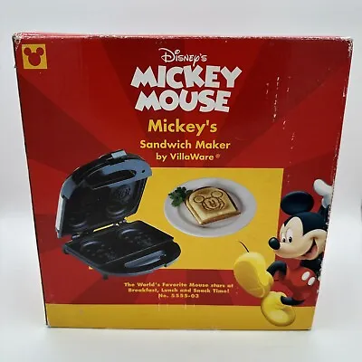 Villaware Disney Mickey Mouse Sandwich Maker Model# 5555-03 Cleaned & Tested • $42.99