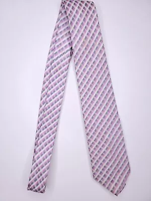 Venetto Mens Formal Necktie 58 Lx3 W Pink/Gray Neck Tie • $10