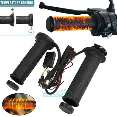 Universal Hot Hand Grip Electric Heated Grips Handlebar Warmer Motorcycle ATV • $21.61