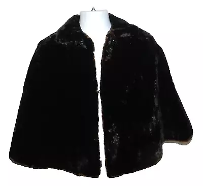 Dark Brown Vintage Fur Wrap Cape Jacket Women's • $19.99
