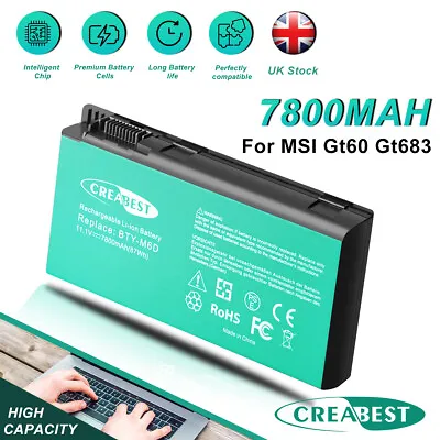 11.1V BTY-M6D Battery For MSI GT60 GX60 GT660 GX680 GT663R Medion Erazer X6811 • £29.90