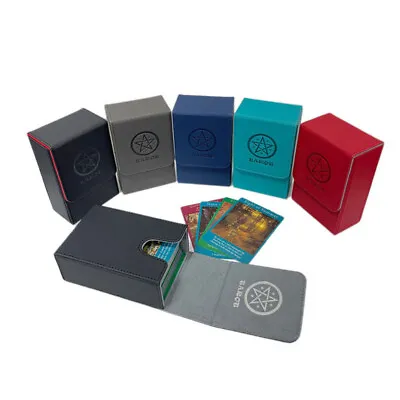 Tarot Card Storage Box Double PU Leather Board Game Poker Case Deck MTG Cards AU • $17.49