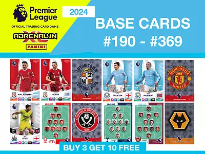 Panini Premier League Adrenalyn XL 2024 2023/24 Base Cards #190 - #369 • £1.25