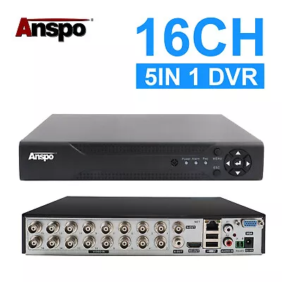 Features 5-in-1 Video Recorder 16 Channel Security System AHD 2MP DVR /HVR / NVR • $10.99